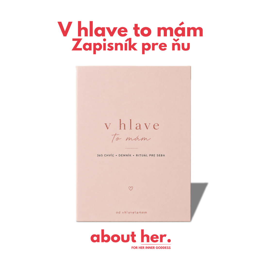 Ružový denník V hlave to mám — produktová fotografia z AboutHer
